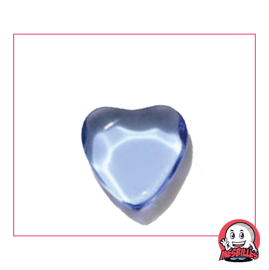 Biglia Extra-Piatta Cuore in Vetro Traslucida Blu-Chiaro - MieiBiglie
