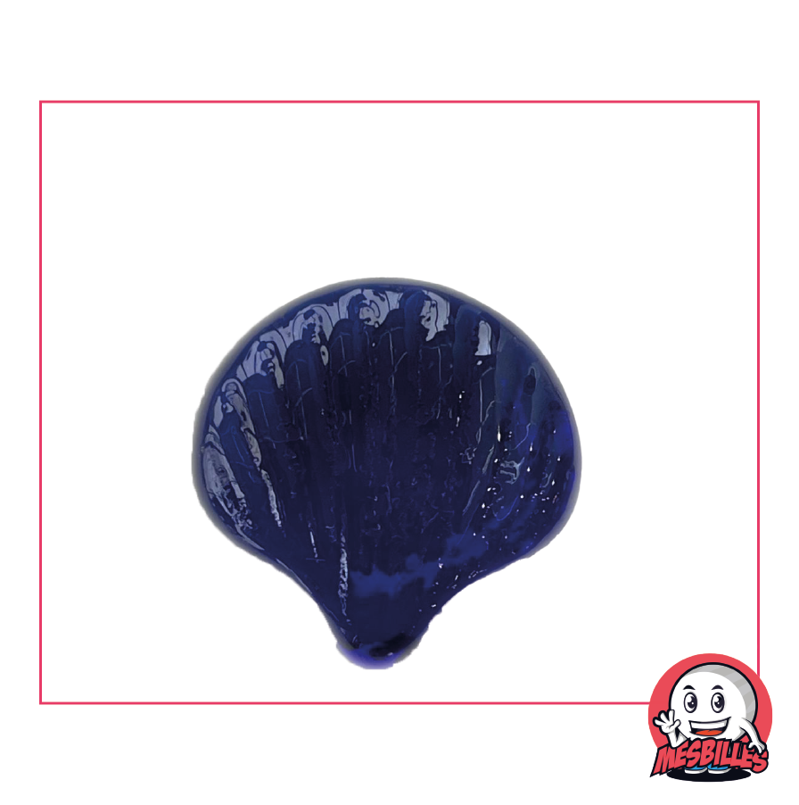 Biglia Conchiglia Blu-Notte in Vetro Traslucido - Collezione e Gioco Stupefacente - MieiBiglie