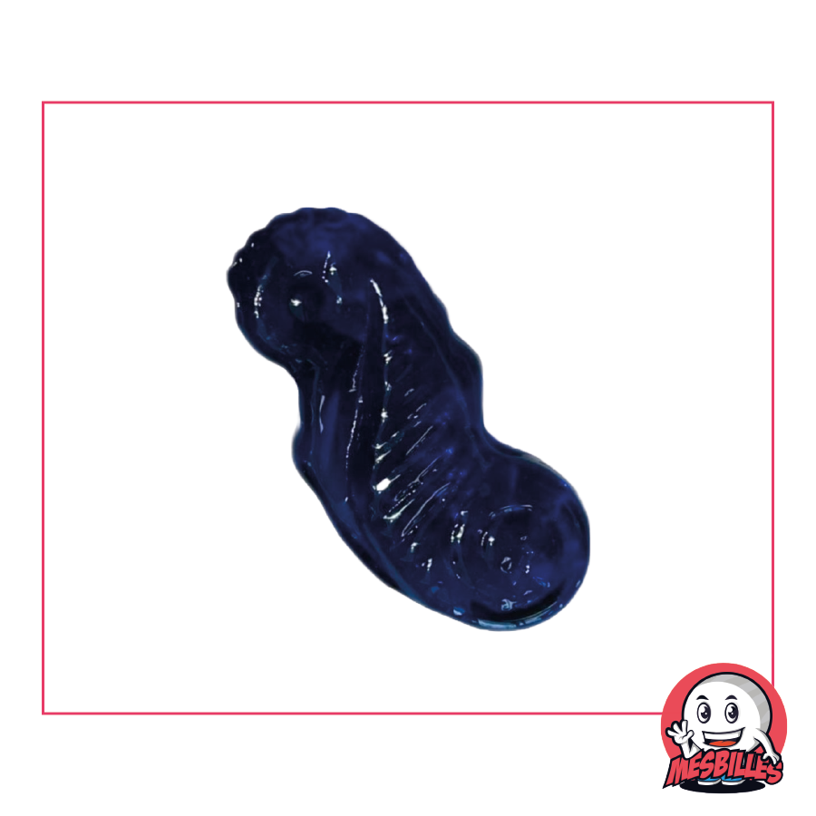 Biglia Cavalluccio Marino Blu Notte in Vetro Traslucido - Collezione Acquatica e Gioco Incantevole - MieiBiglie