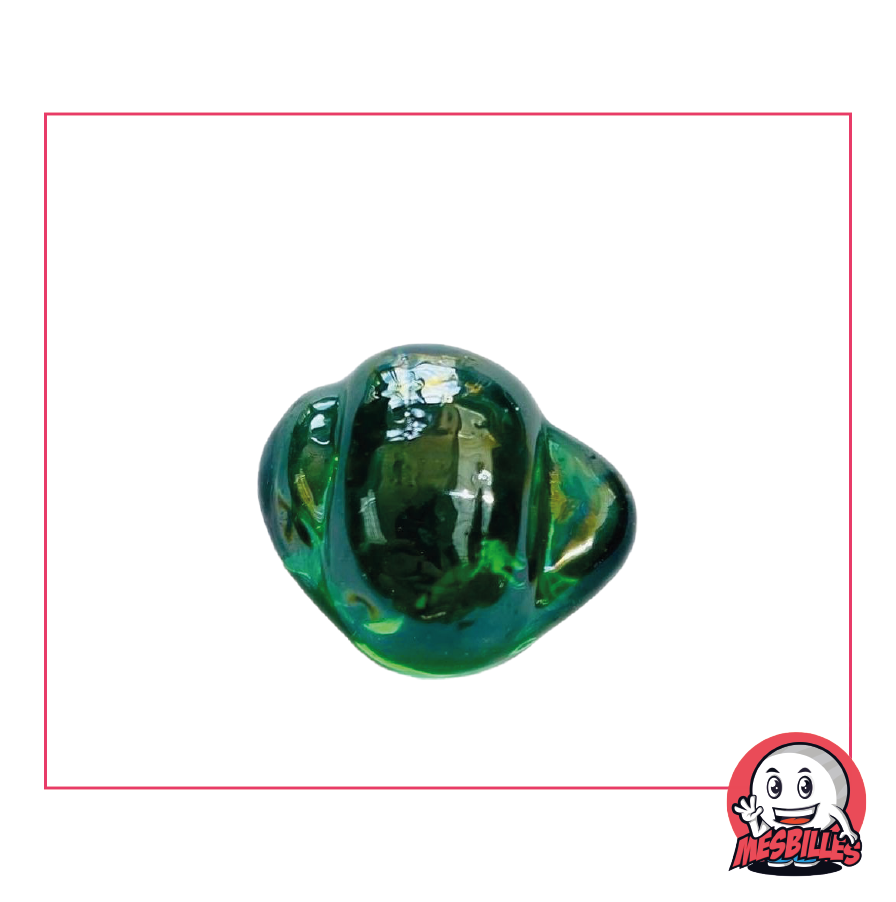 Biglia Neptunia Verde in Vetro Traslucido - Collezione e Gioco Acquatico - MieiBiglie