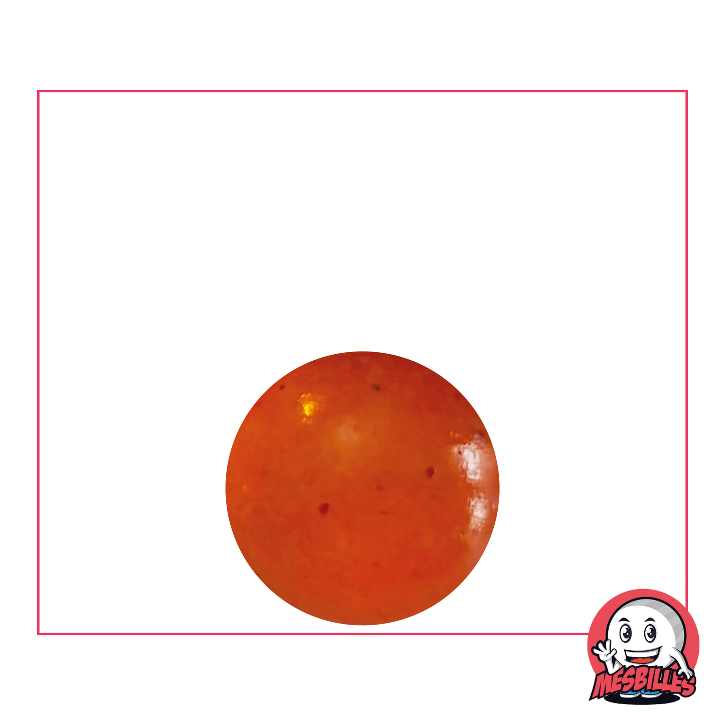 Biglia arancione sfocata da 16 mm in vetro | Una dolcezza per i sacchetti di biglie