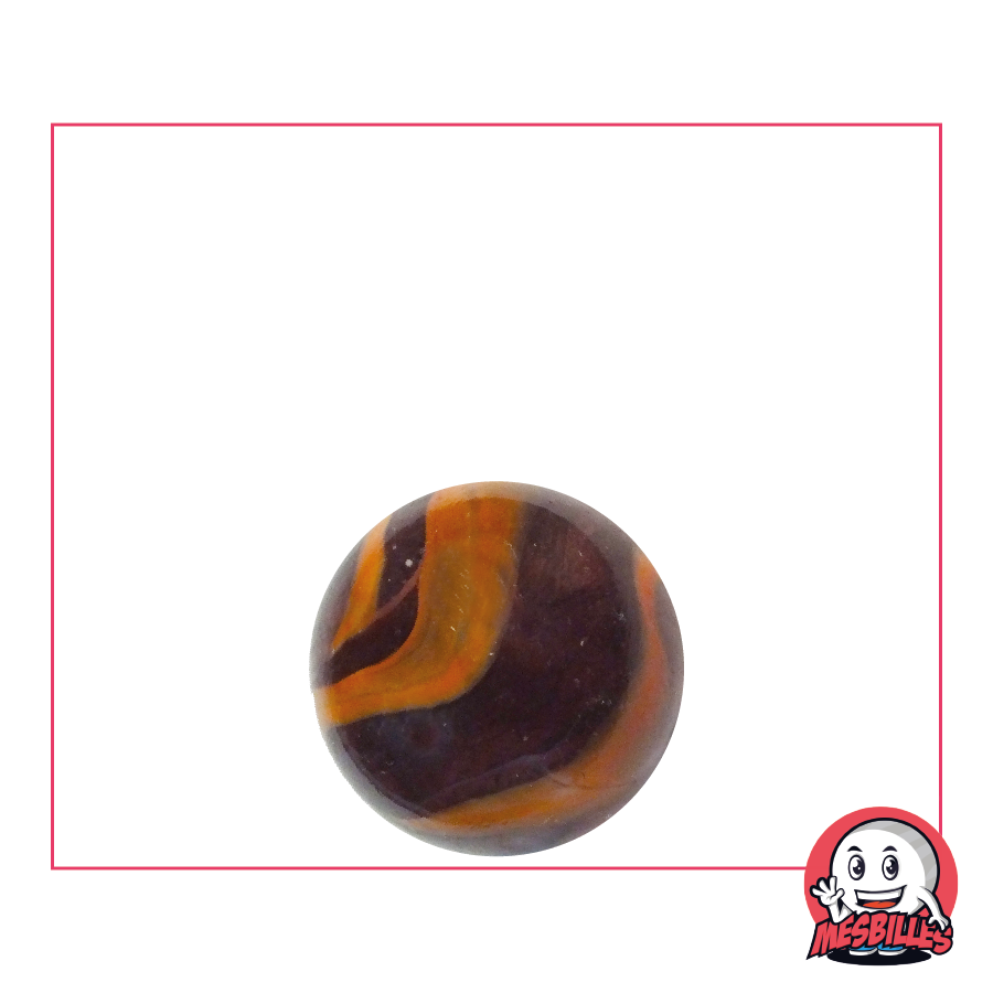Scoprite la Biglia Parma-Arancione 16 mm, biglia viola con nastro arancione