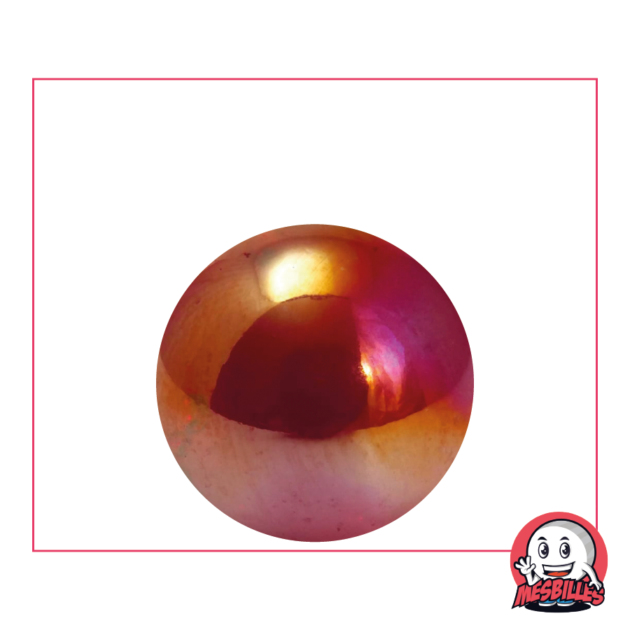 Biglia Iridescente Rossa 25 mm - Esplosione di colore Collezioni di biglie