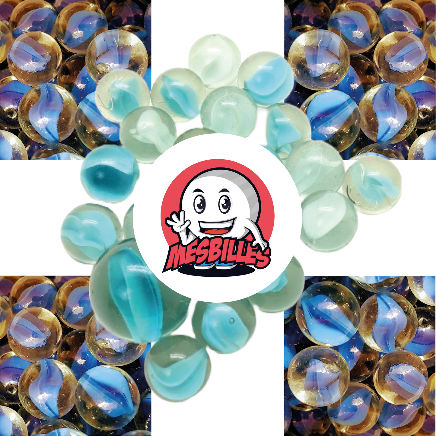 1 Biglia Orso Bianco Blu 16 mm