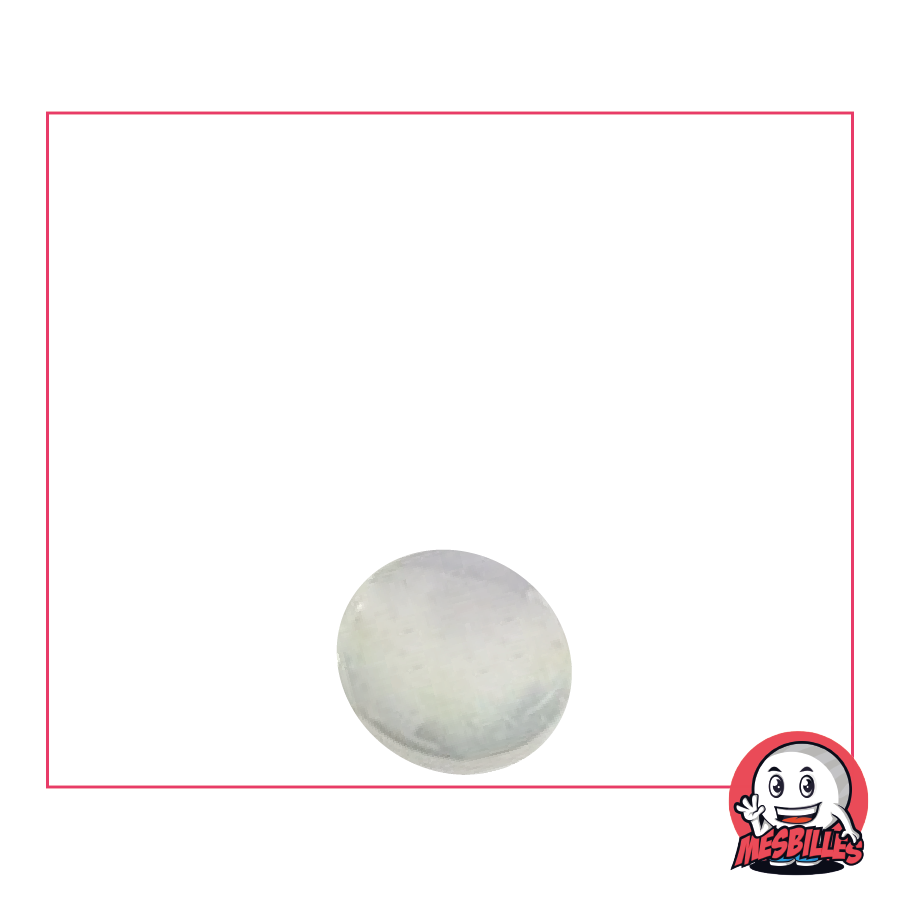 1 Biglia Piatta 12 mm Lucida Bianca