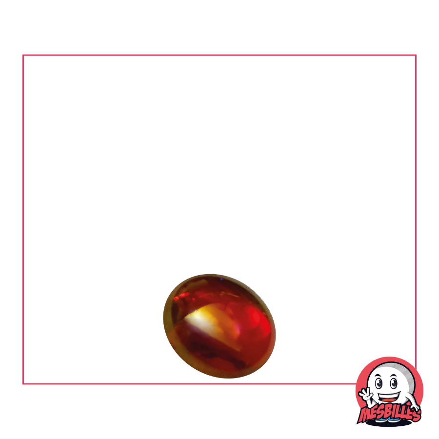 1 Biglia Piatta 12 mm Iridescente Rosso