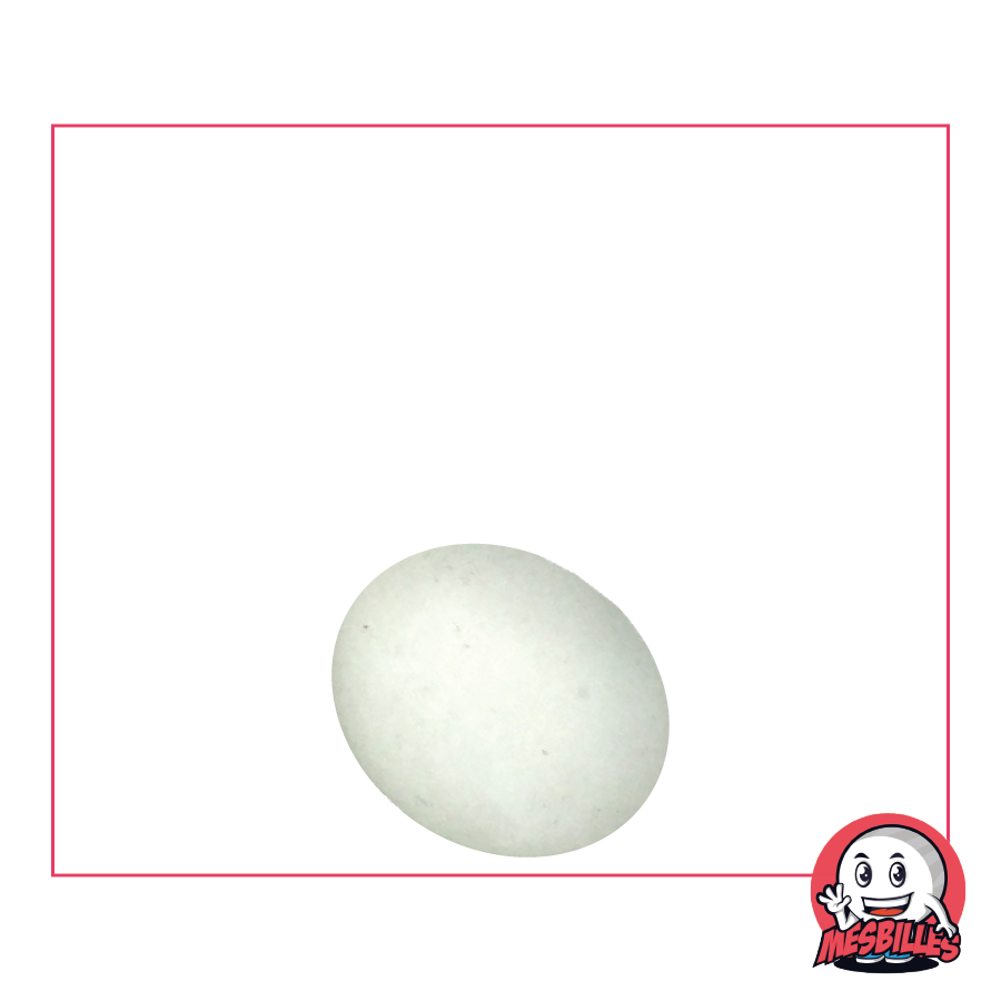 1 Biglia piatta 18 mm Ghiacciato Bianco