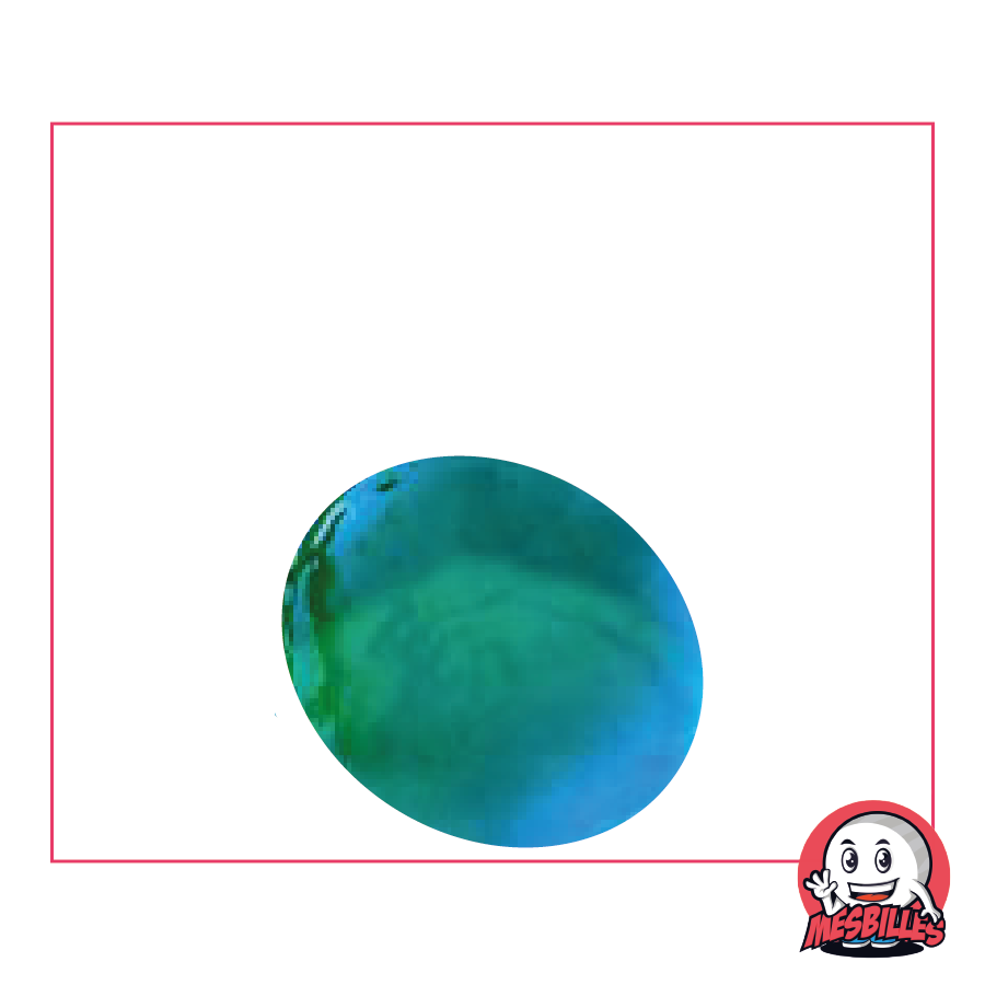 1 Biglia Piatta Iridescente Verde 30 mm