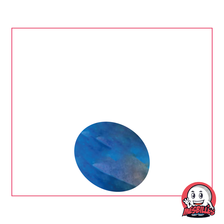 1 Biglia piatta 18 mm Irisée Blu