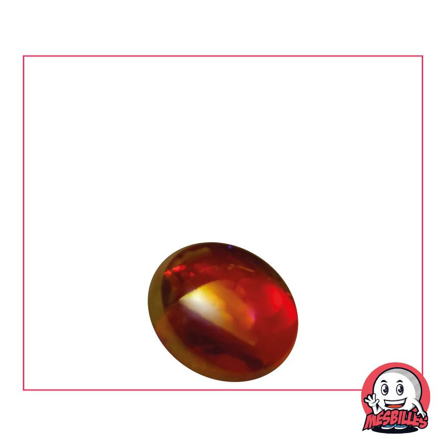 1 Biglia piatta 18 mm Irisée Rossa