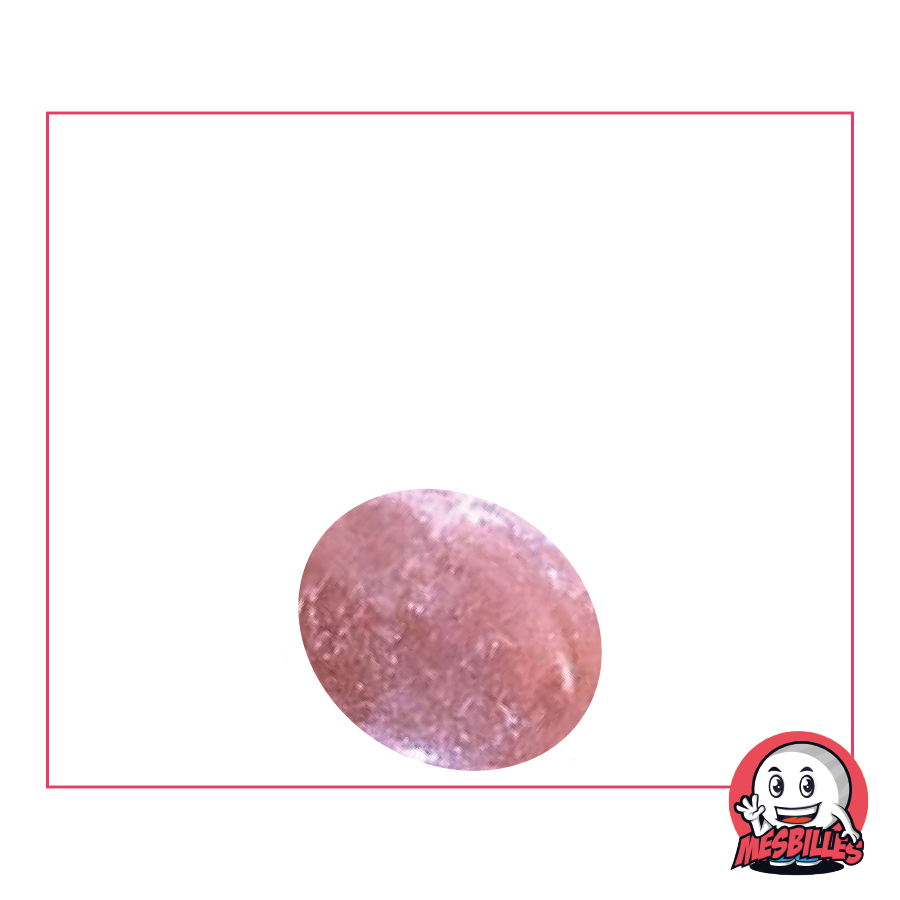 1 Biglia piatta 18 mm Lente Rosa Chiaro
