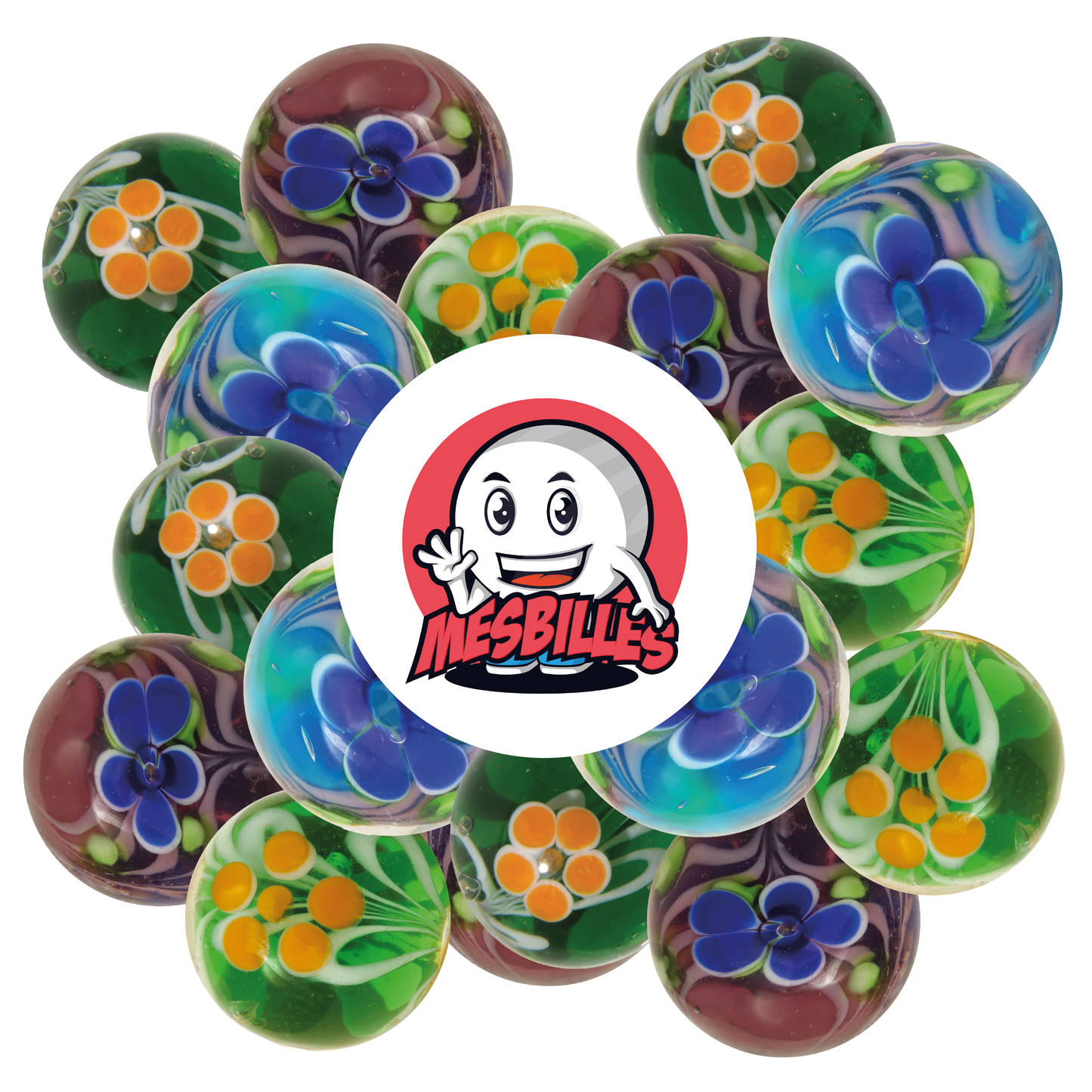 1 Biglia Arte Floreale Blu 16 mm
