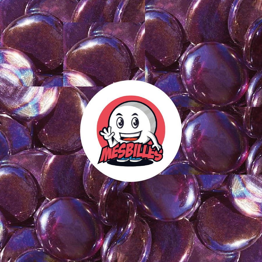 1 Biglia Piatta Iridescente Viola 30 mm