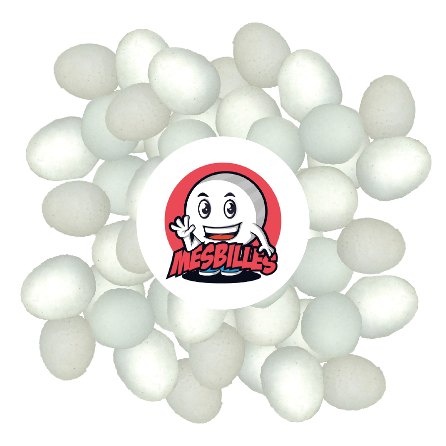 1 Biglia piatta 18 mm Ghiacciato Bianco