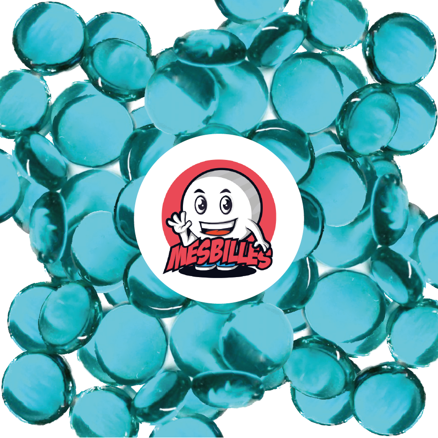 1 Biglia Piatta Luce Blu-Chiaro 18 mm