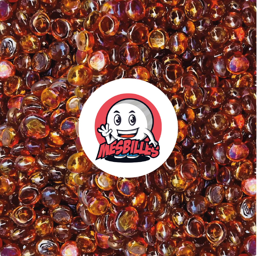 1 Biglia Piatta 12 mm Iridescente Arancione