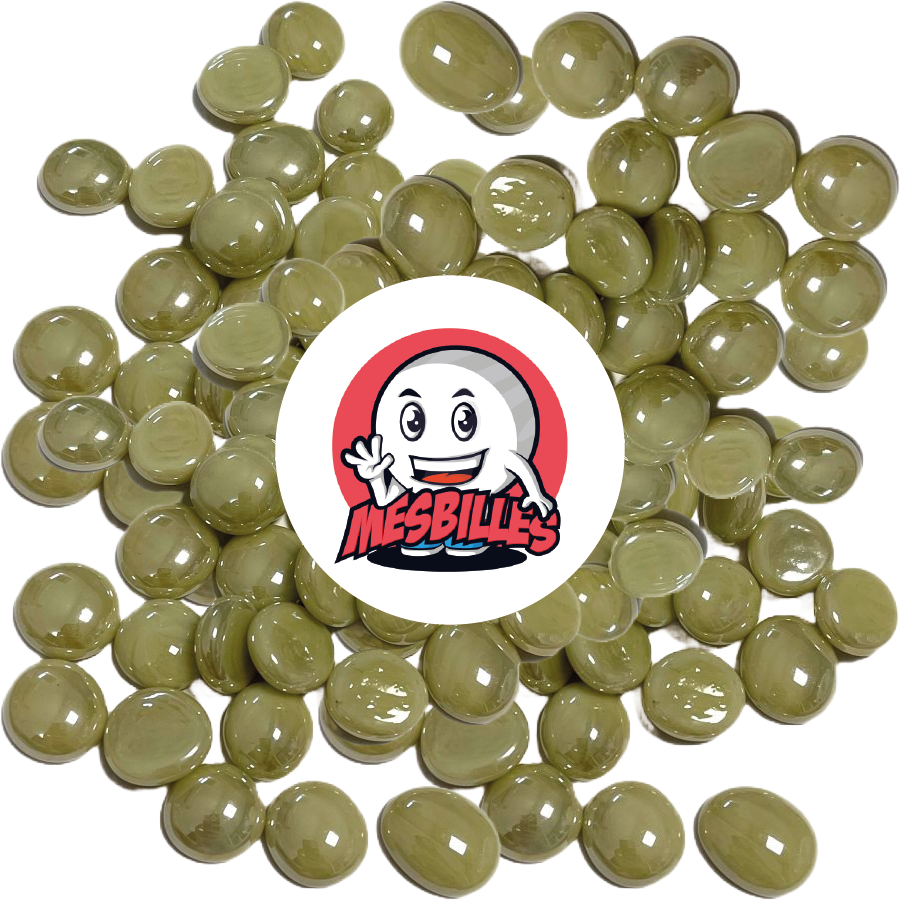 1 Biglia piatta 18 mm Beige Lucido
