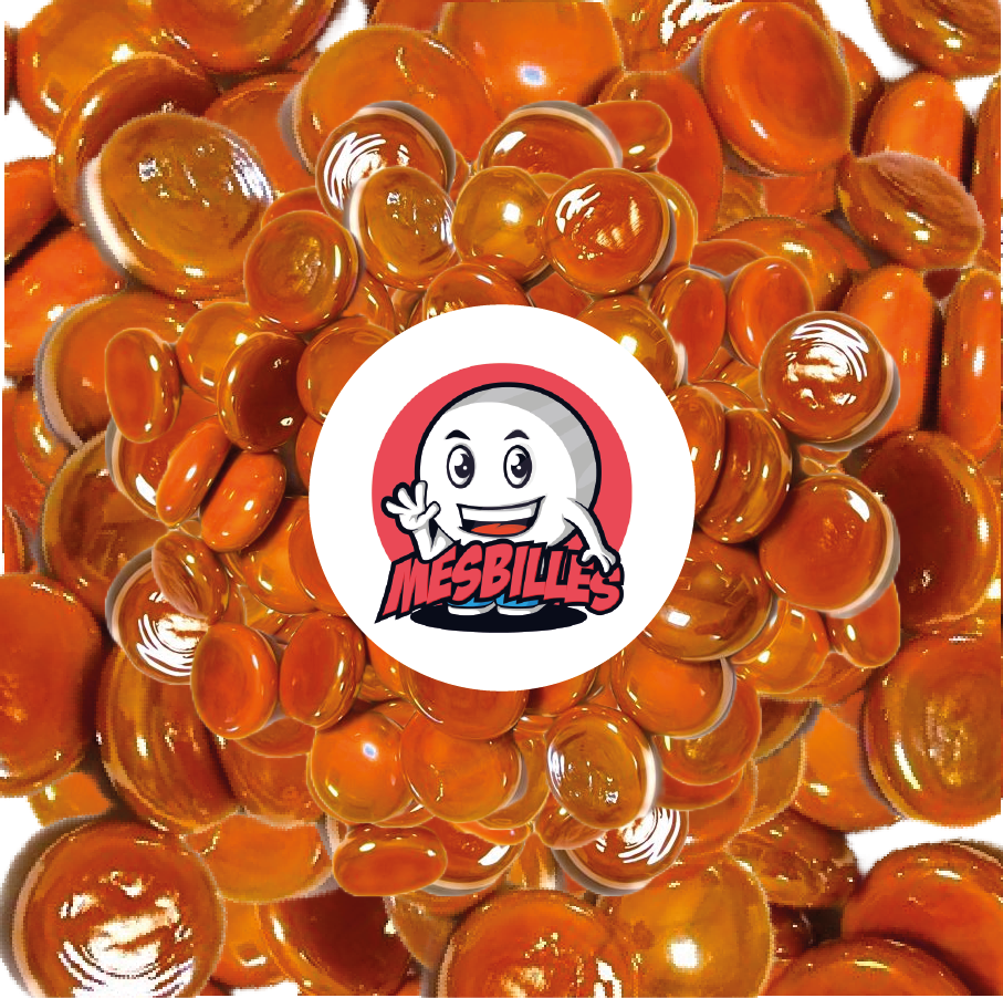 1 Biglia piatta 18 mm Arancione Lucido
