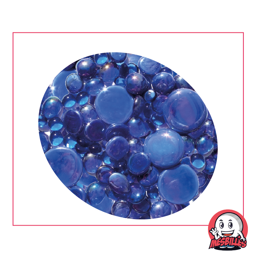 Biglie Piatta in vetro blu notte, trasparente e opaca brillante, 12 mm-30 mm