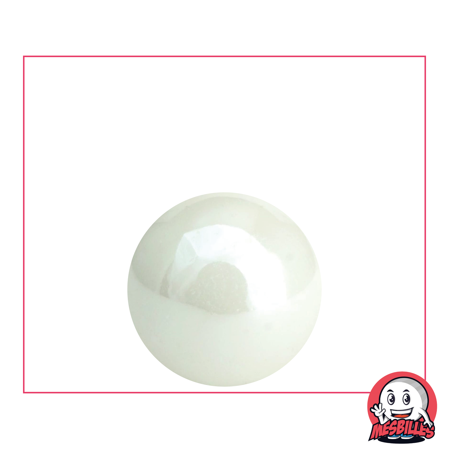 MieiBiglie - Biglia Lucida Bianca Perla opaca brillante 22 mm