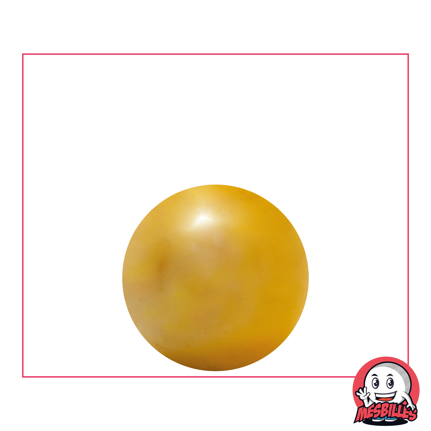 Biglia Lucida 22 mm - Vetro opaco e brillante giallo perlato - MieiBiglie