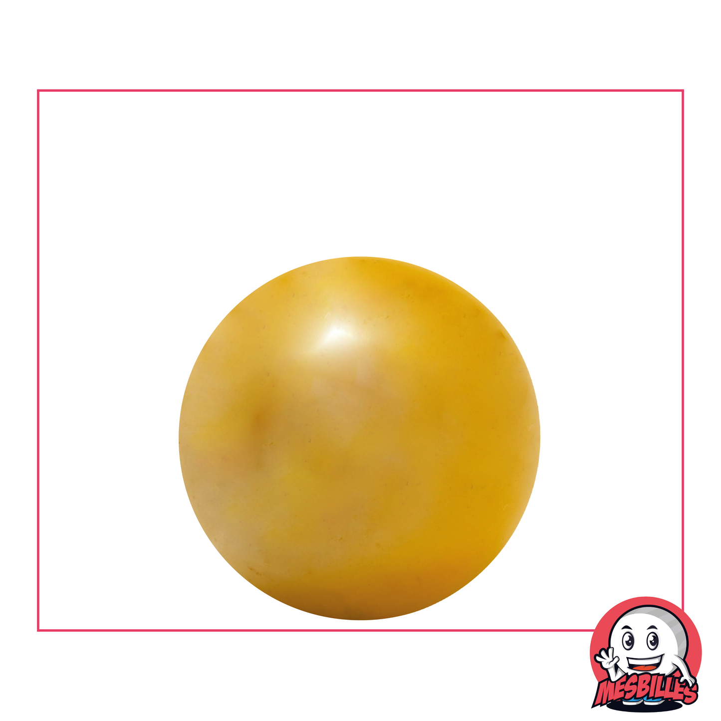 Biglia Lucida 25 mm - Vetro Opaco e Brillante Giallo Perla - MieiBiglie