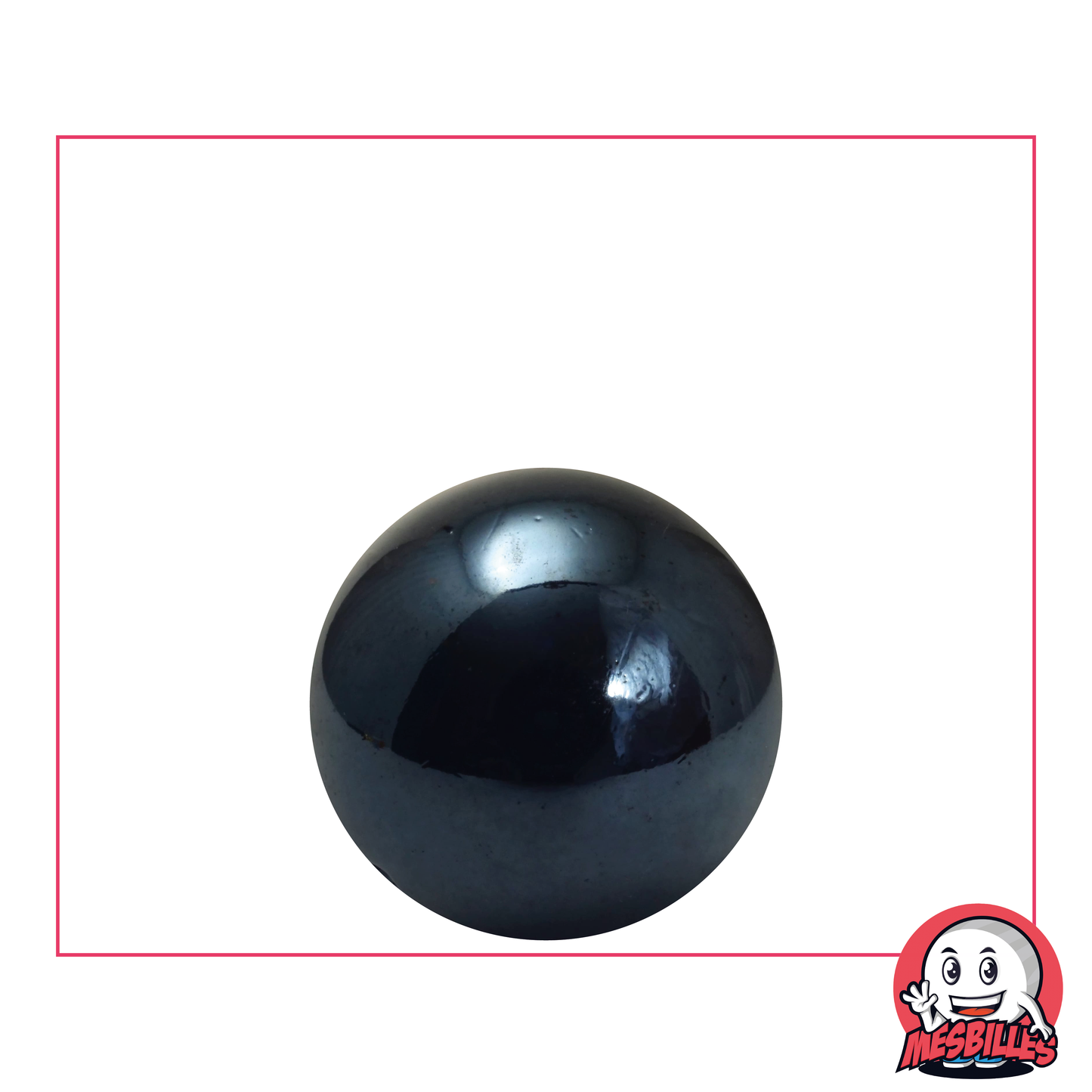 MieiBiglie - Biglia Lucida Nera Perla opaca brillante 22 mm