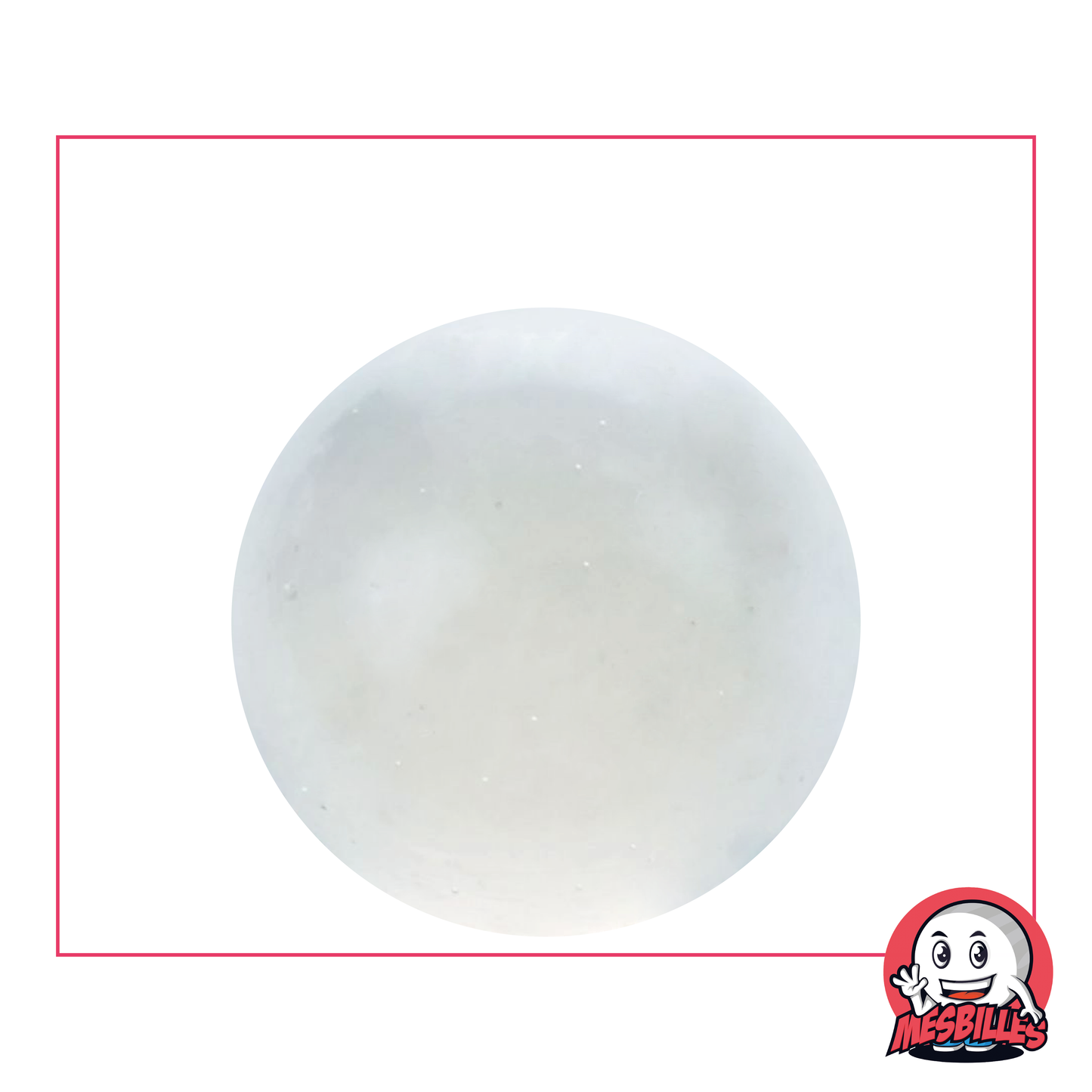 Scoprite la biglia Cristal Luce da 35 mm, una biglia di vetro rotonda di colore cristallo traslucido