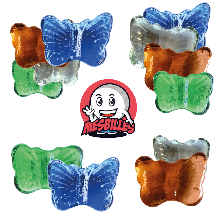 Biglie Monarque in vetro traslucido disponibili in diversi colori brillanti, 30 mm, collezione esclusiva MieiBiglie