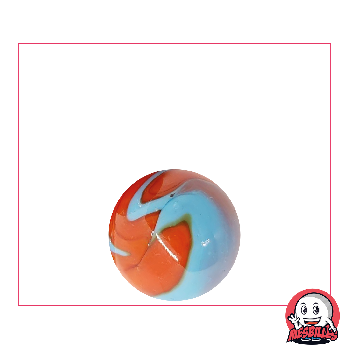 Biglia 16 mm arancione e turchese opaca - MieiBiglie