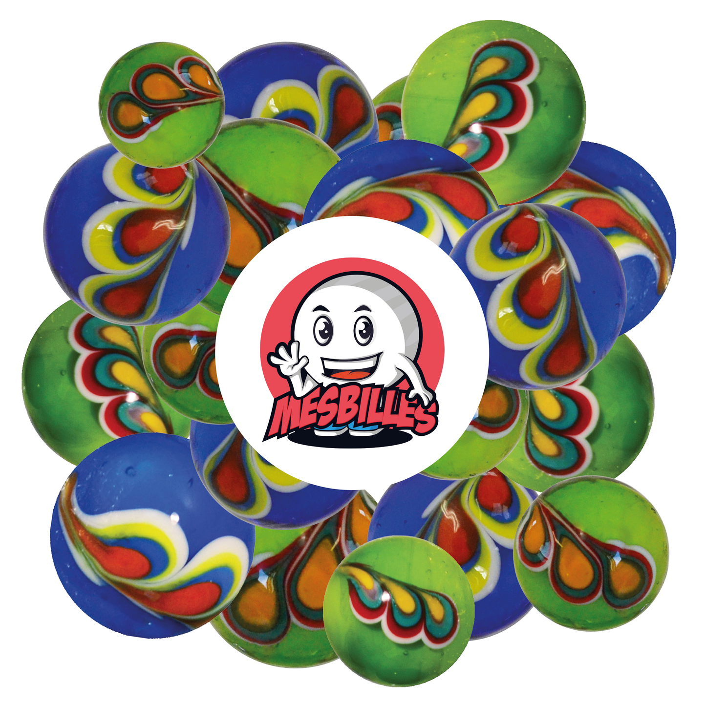 1 Biglia Art Pavone Blu 16 mm