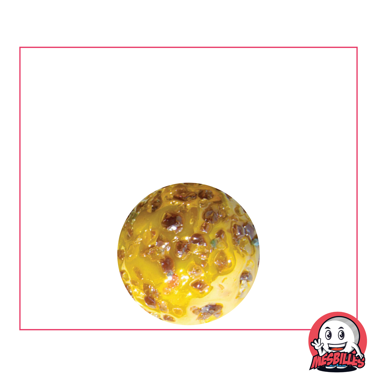 Biglia Preziosa 14 mm, gialla con riflessi viola - MieiBiglie