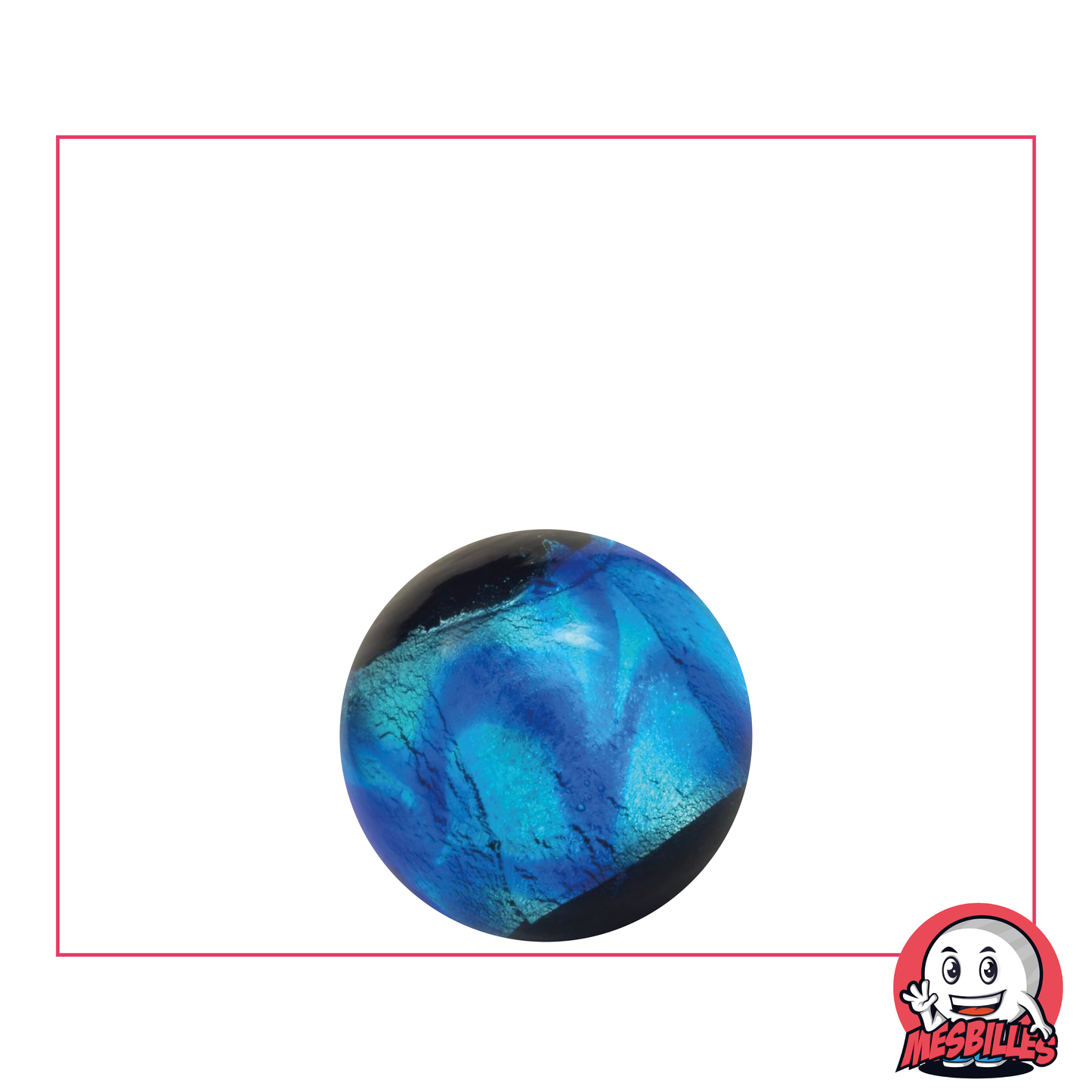 Biglia Art Machu Picchu Blu 16 mm di alta gamma, nera con nastro metallizzato blu