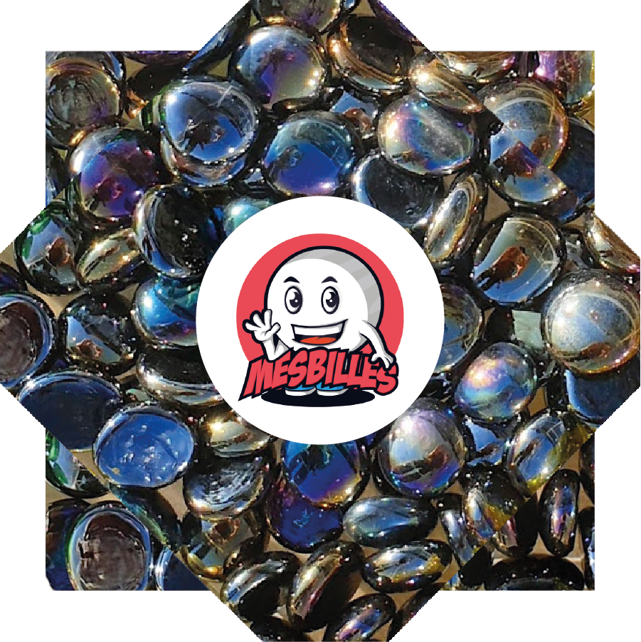 1 Biglia piatta 18 mm Glossy Petrolio