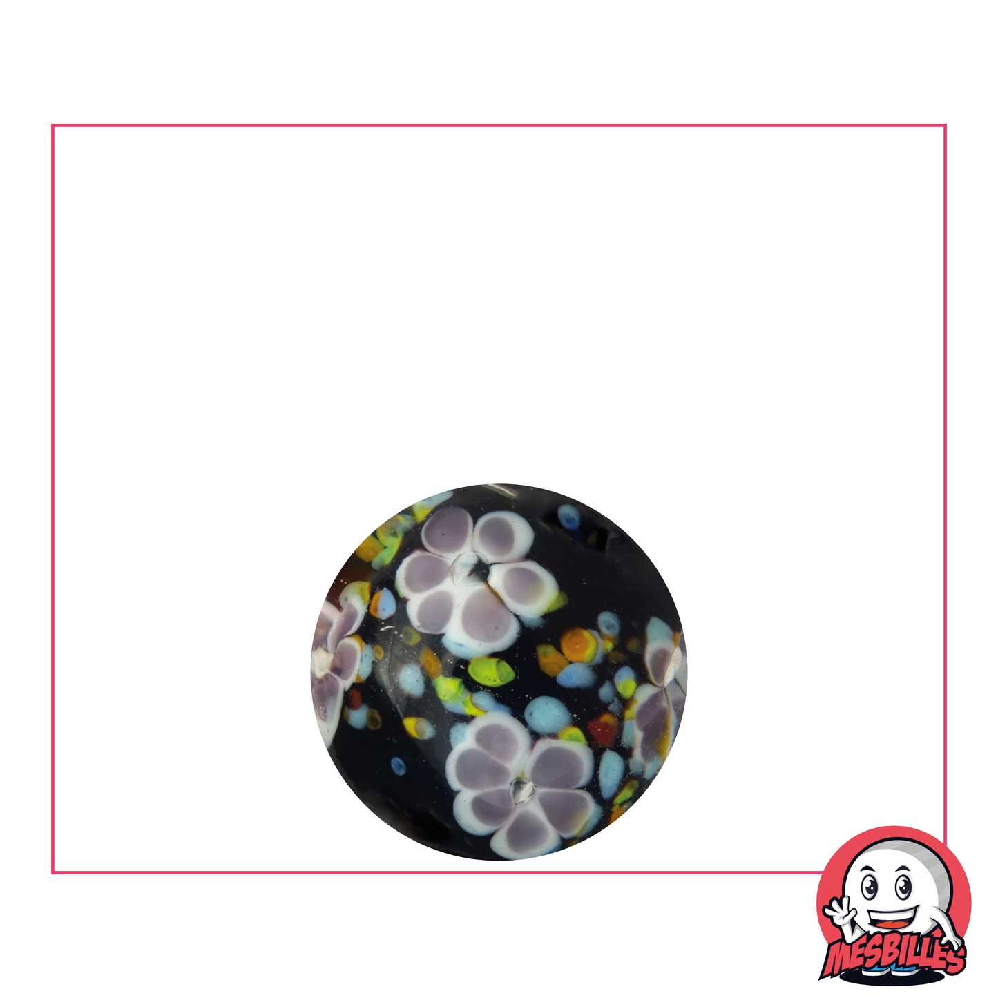 1 Biglia Arte Tappeto Floreale Nero 16 mm