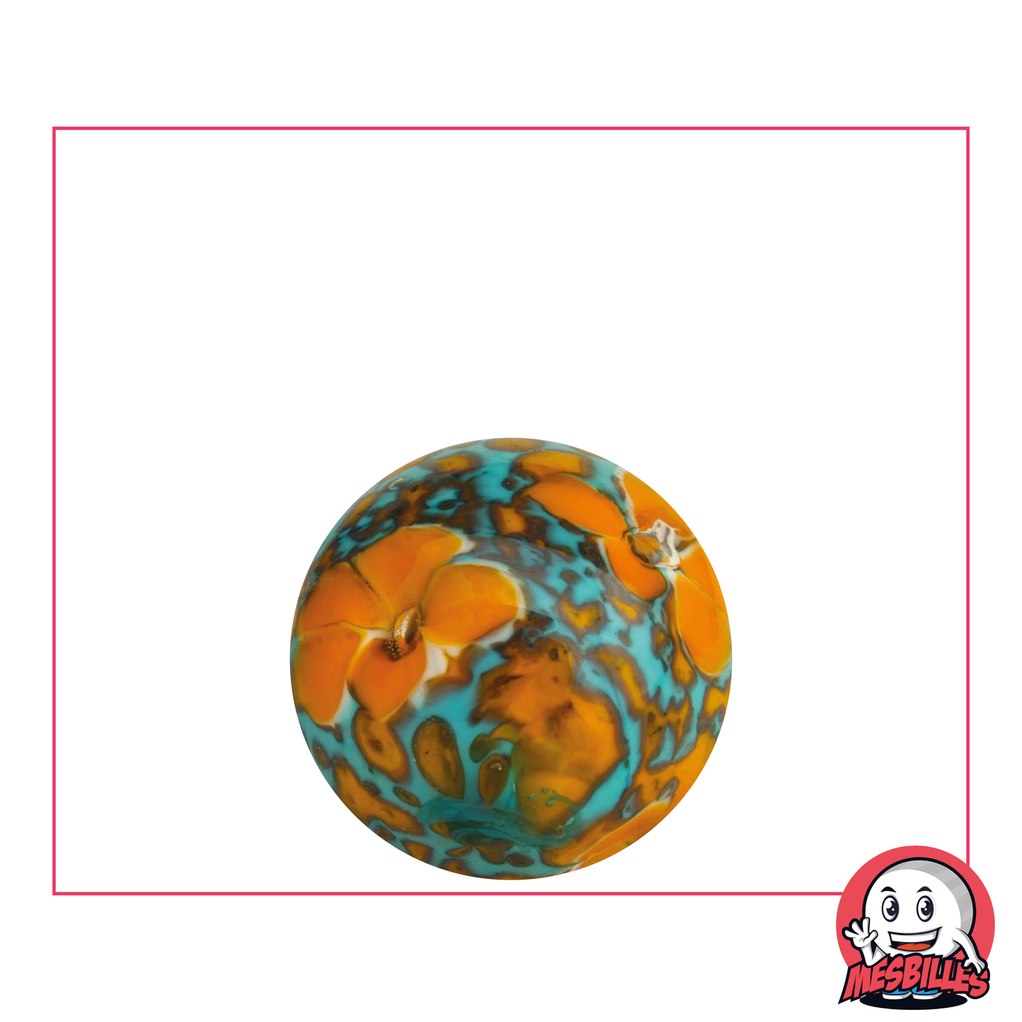 1 Biglia Arte Tappeto Floreale Arancione 22 mm