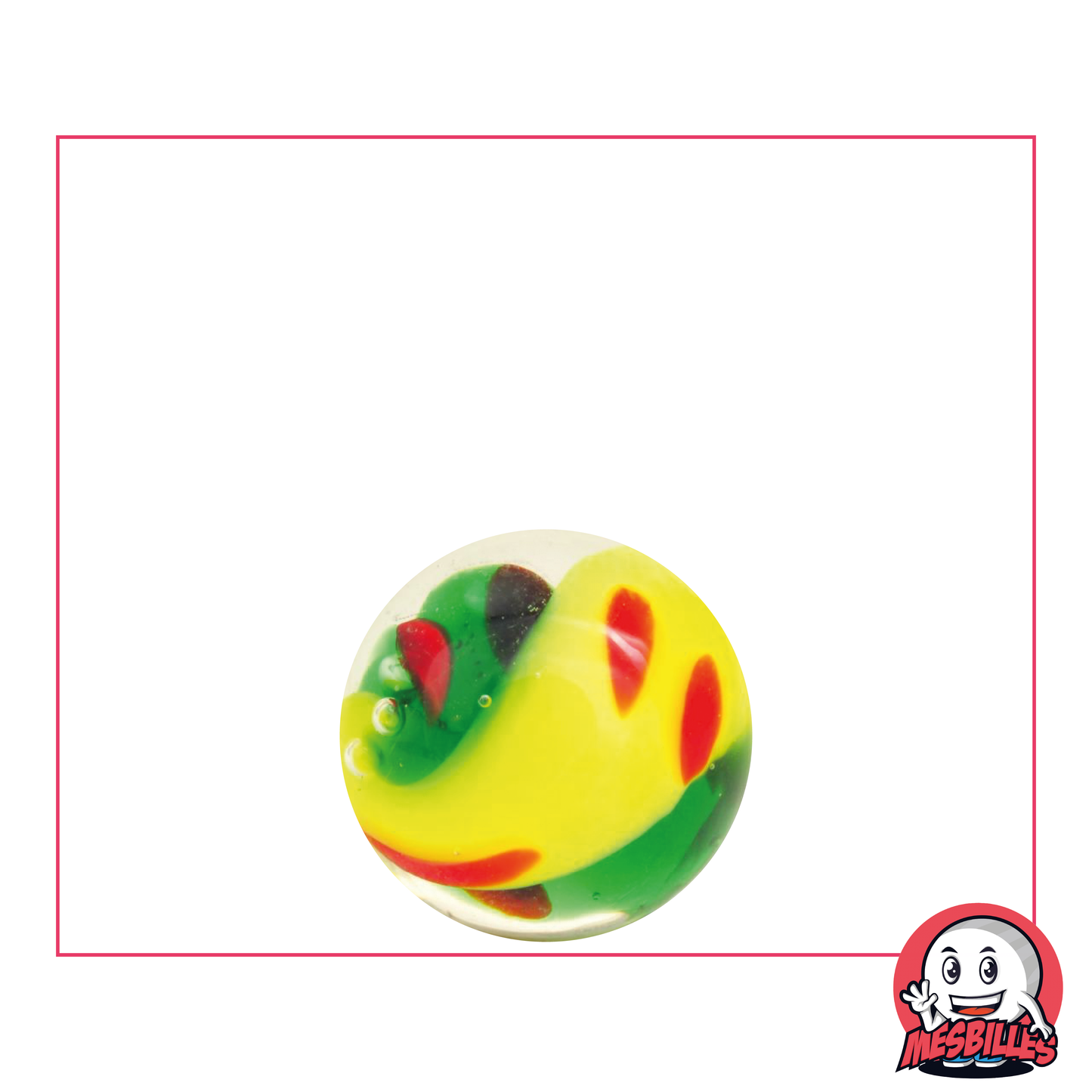 Biglia Yin-Yang, opacità e trasparenza Verdi, biglia in vetro da 16 mm, biglia artistica molto popolare