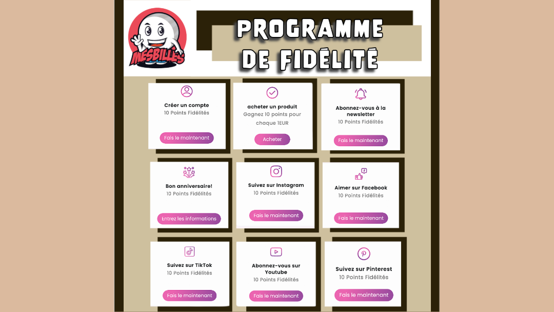 Diventa membro del nostro programma fedeltà e accedi a vantaggi esclusivi riservati ai membri ogni volta che effettui un acquisto. Ti aspettano numerosi premi interessanti!