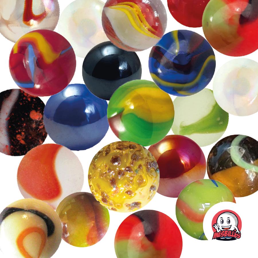 Biglie grandi da 25 mm, biglie in vetro di tutti i colori, opache, traslucide e brillanti