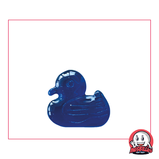 Biglia Anatra extra piatta in vetro traslucido blu notte, dimensione 25 mm - MieiBiglie