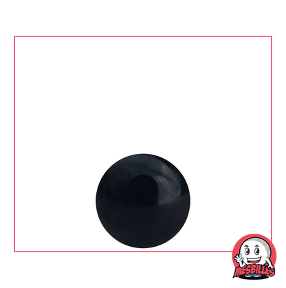 Biglia Perla Opaca Nera 14 mm - Biglia in vetro rotonda - MieiBiglie