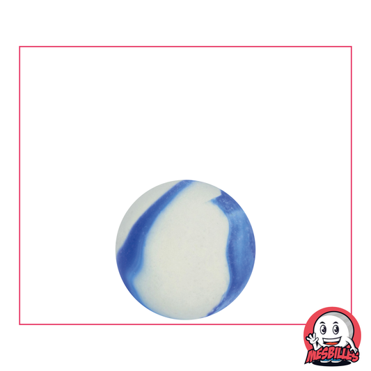 MieiBiglie - Biglia in vetro satinato, Biglia Satinata striata di Blu 16 mm