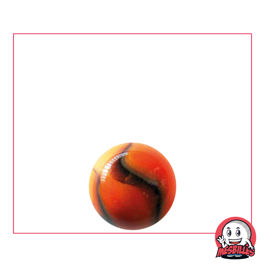 Biglia Jupiter 14 mm arancione striata di marrone - MieiBiglie