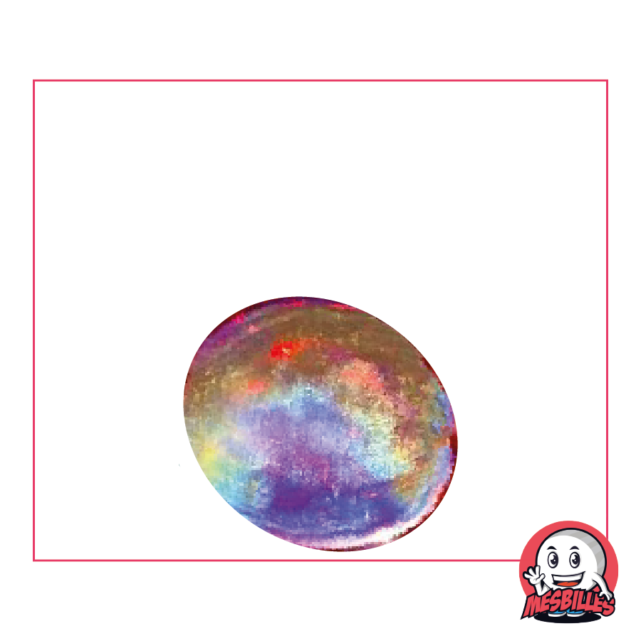 1 Biglia Piatta Iridescente Arancione 30 mm