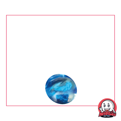 1 Biglia Piatta 12 mm Iridescente Blu-Chiaro