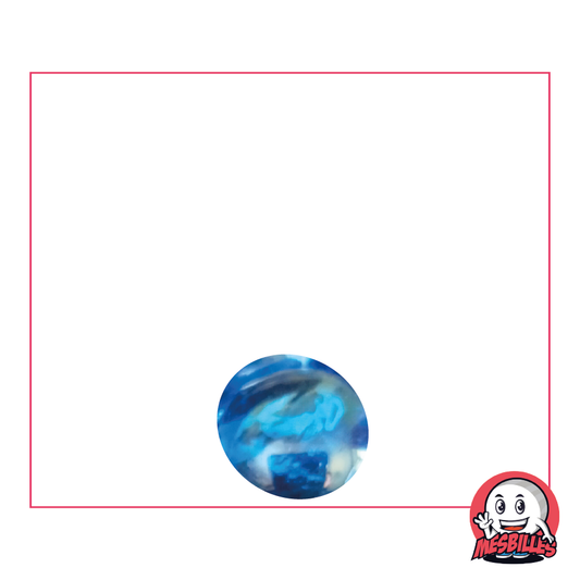 1 Biglia Piatta 12 mm Iridescente Blu-Chiaro