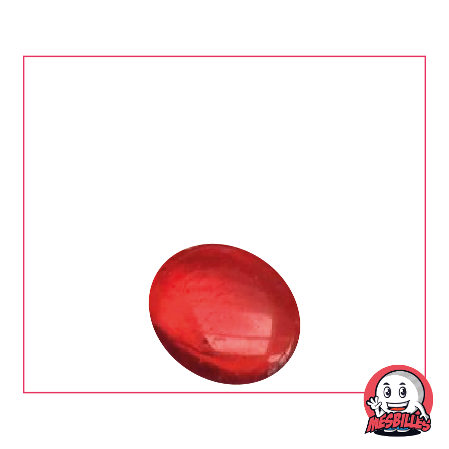1 Biglia piatta 18 mm Lente Rossa