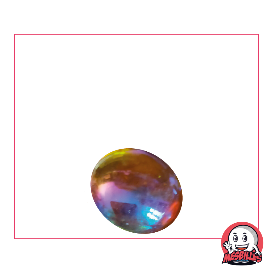 1 Biglia Piatta Iridescente Ambra 18 mm