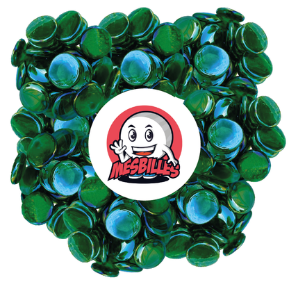 1 Biglia Piatta Iridescente Verde 30 mm