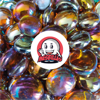 1 Biglia Piatta 12 mm Iridescente Ambra